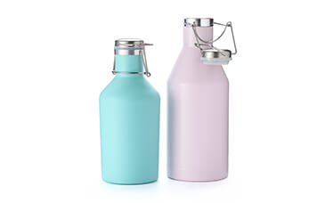 a-light-blue-and-a-pink-beer-growler
